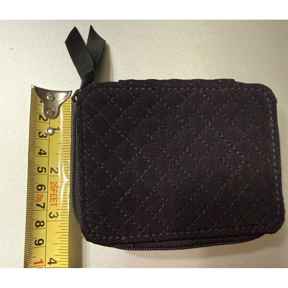 VERA BRADLEY Black Travel Pill Case *No Insert* Performance Twill Lined Zip Clos